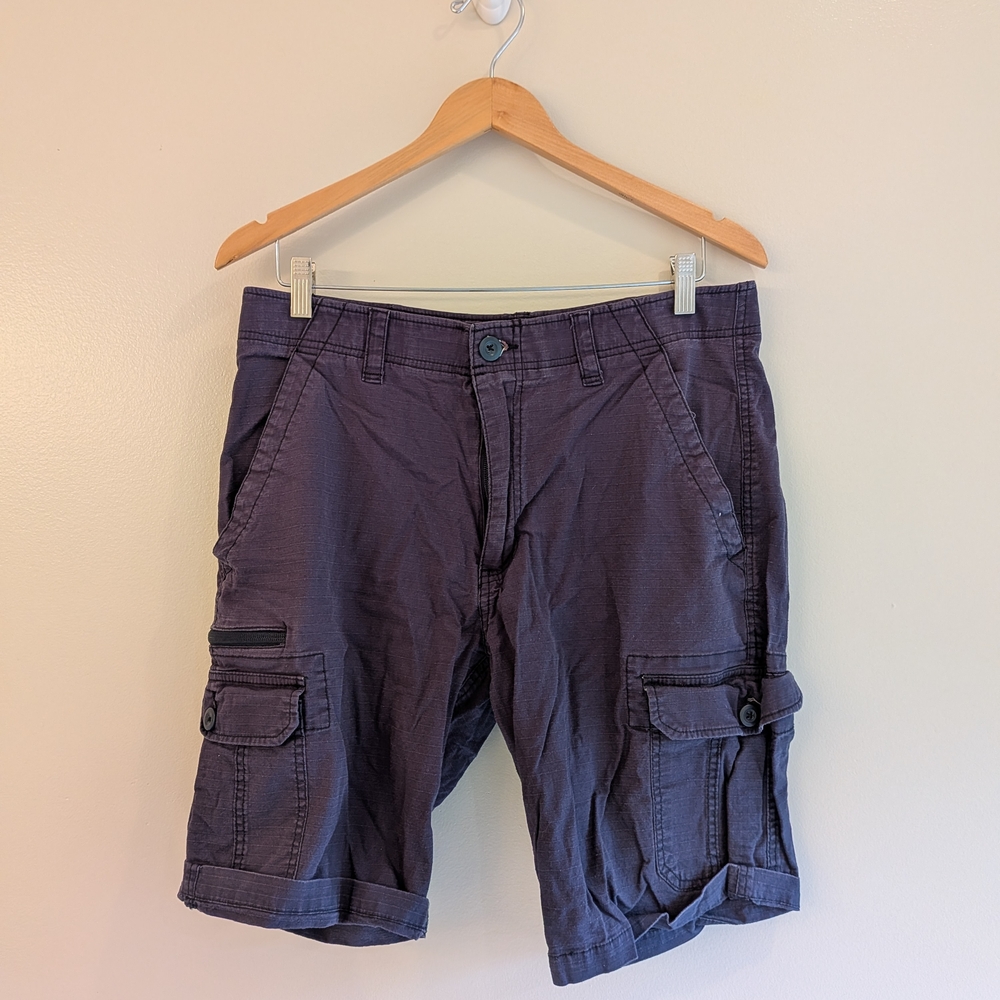 Men's Casual Cargo Shorts in Deep Purple